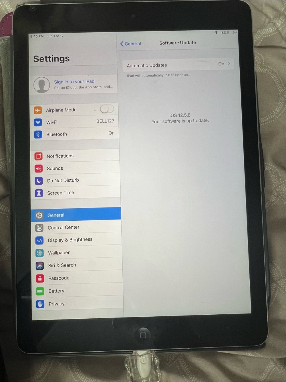 Apple iPad Black Front Display Tablet